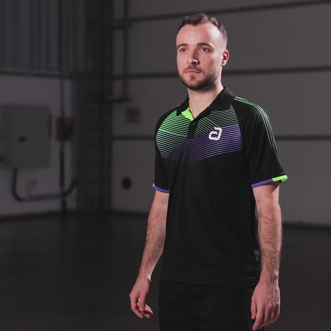 Load video: Andro Shirt Avos black/green