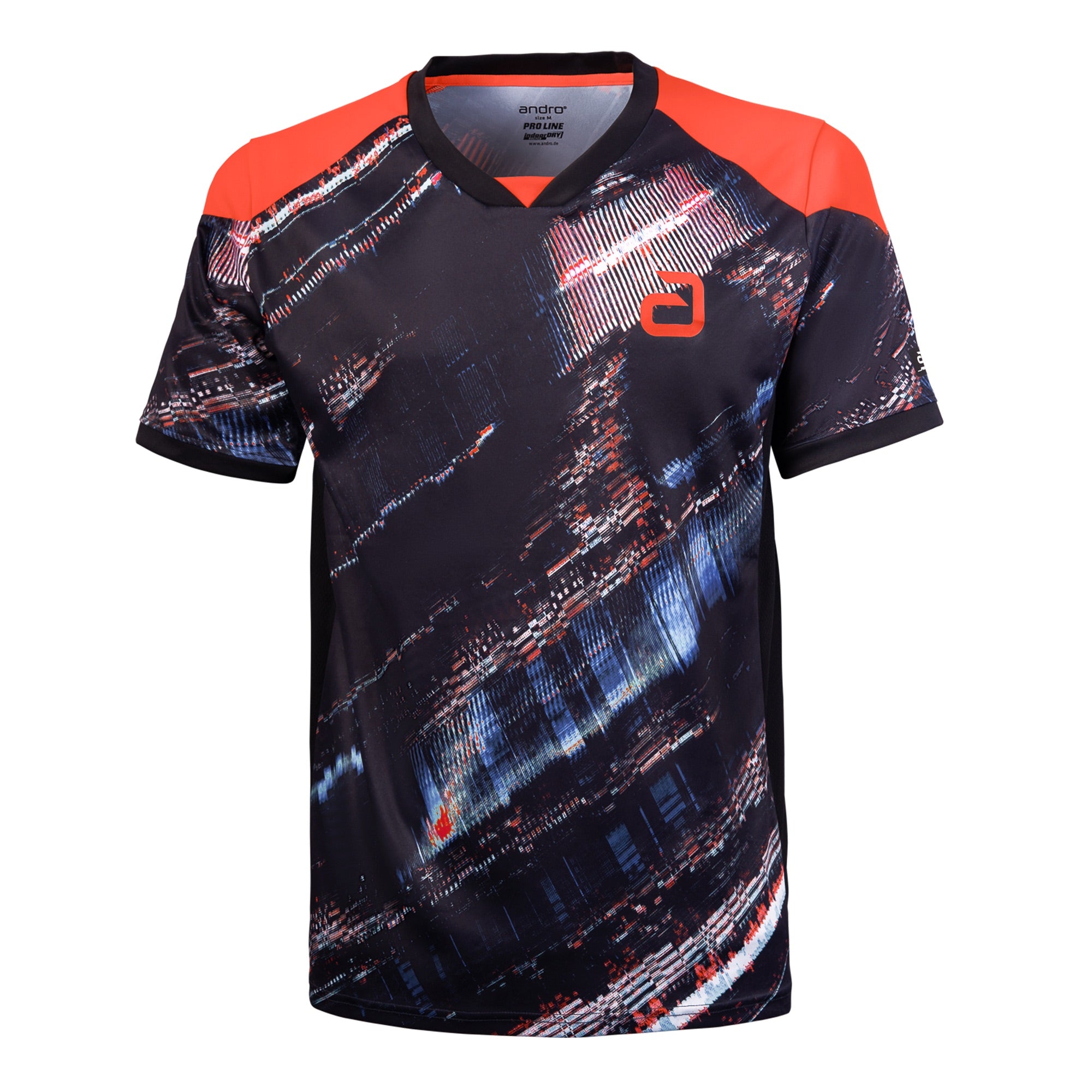 Andro Shirt Tooper black/neon red